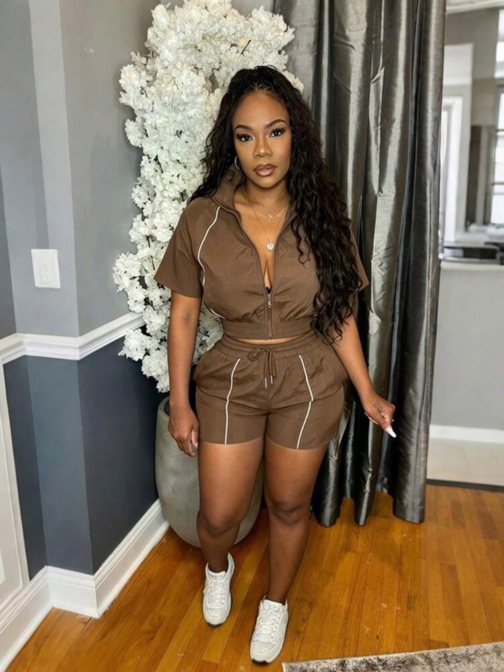 Brown Short Set